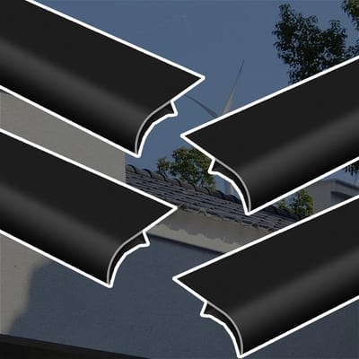 Dakrand Waterstrip - Regenbeschermer Balkon - Muren Beschermen - Aluminium Drip Edge - 60cm x 50mm - Grijs