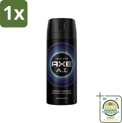 1 x Axe - Limited Edition - Deodorant Bodyspray - A.I. - 150 ml- Axe A.I. Bodyspray - Deodorant Bodyspray - Geur - Geurbestrijding - Bergamot