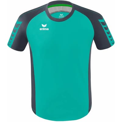 Erima Six Wings Shirt Korte Mouw Kinderen - Slate Grey / Columbia | Maat: 140