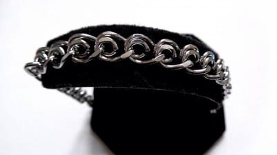 Aramat Jewels | Armbanden | Stalen Twist Armband Fantasie Schakel | | | |7mm | Staal | Volwassenen | Verkleurd niet