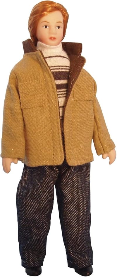 Poppen Modern Model - Speelgoed Figuur - Verzamelen Decoratie - Schaal 1:12 - 16 cm Hoog - Met Jas