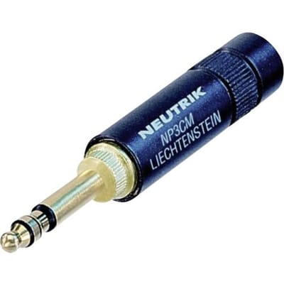 Neutrik NP3CM-B,STEREO Jackplug 5,23 mm Stekker, recht Aantal polen: 3 Stereo Zwart 1 stuk(s)