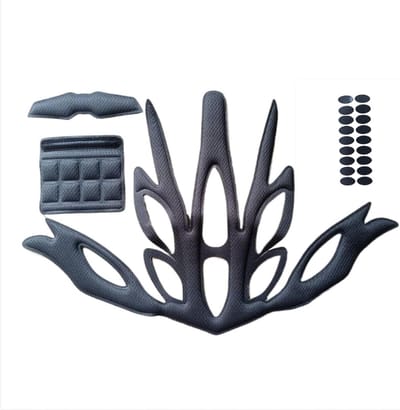 Helm Vulling Kit - Beschermende Kussens - Comfortabel Fietsen - 21 Delige Set - One Size - Donkergrijs