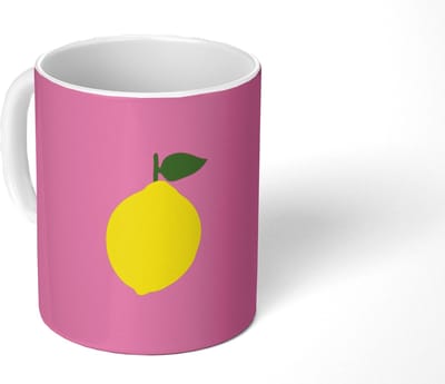Mok - Koffiemok - Citroen - Geel - Fris - Mokken - 350 ML - Beker - Koffiemokken - Theemok