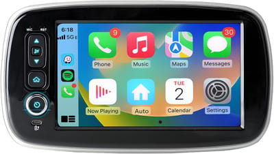 Hexinex Quad-Core autoradio Geschikt voor Benz Smart Fortwo/Forfour 453 basisversie 2014-2022 - Draadloos CarPlay, Android Auto, multimediaspeler, Android 15, 2GB+64GB