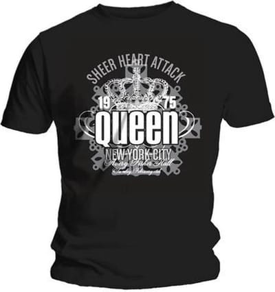 Queen - Sheer Heart Attack Heren T-shirt - L - Zwart