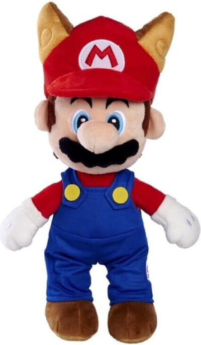 Super Mario Wasbeer Pluche Knuffel 30 cm - Super Mario Bros Plush - Speelgoed voor Jongens en Meisjes - Mario Kart bekend van Nintendo Switch - Mario Peach Luigi Toad Donkey Kong Yoshi Bowser