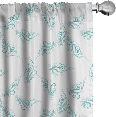 ABAKUHAUS Turkoois Gordijnen – 2x75x225 cm – Microvezel, Halverduisterend