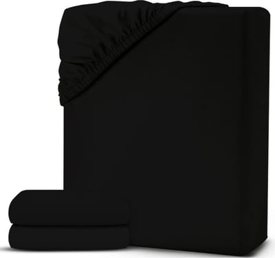 White-Label® Matrasovertrek 180x200 - Dekbedovertrek - Hoeslaken - Matrasbeschermer - Extra Zacht - Zwart