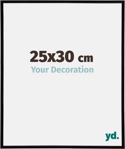 Your Decoration - Fotolijst 25x30 cm - Kunststof - Zwart Hoogglans - Annecy