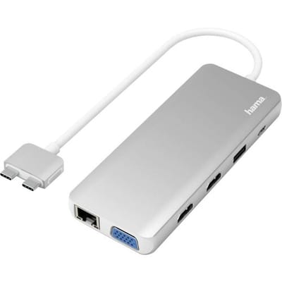 Hama USB-C dockingstation Geschikt voor merk (dockingstation): Apple MacBook Incl. laadfunctie, USB-C Power Delivery