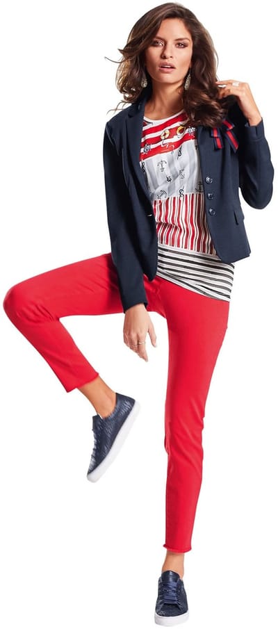 MADELEINE Jeans Jeans met fijne franjezoom