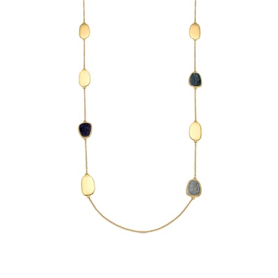 Luxeketting met Blauw Lak 18k goud afwerking - Talyu