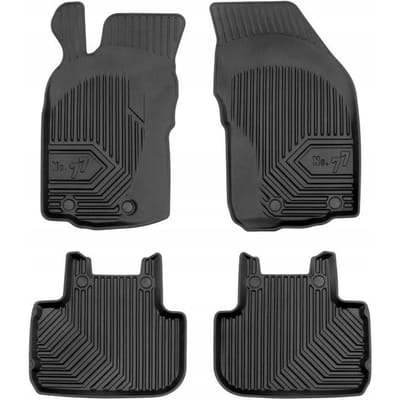 Frogum - No.77 - Automatten 3D - Geschikt voor ALFA ROMEO 147 (2000-2010) - 4-delig - TPE Rubber - Zwart