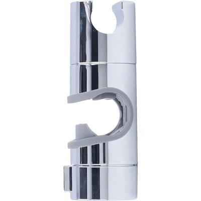 Support de Barre Coulissante de Douche Réglable à 360 Degrés Pince Droite ABS Chromé pour Tube 18‑25mm white