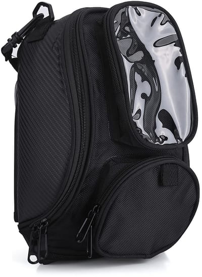 Dailygoods- Motorzadeltanktas Waterdicht - Universele Magnetische Tanktas - Slijtvast 1680D Oxford - 35x18x15 cm - Transparante GSM-Tas - Meerdere Vakken - Motorfiets Tas