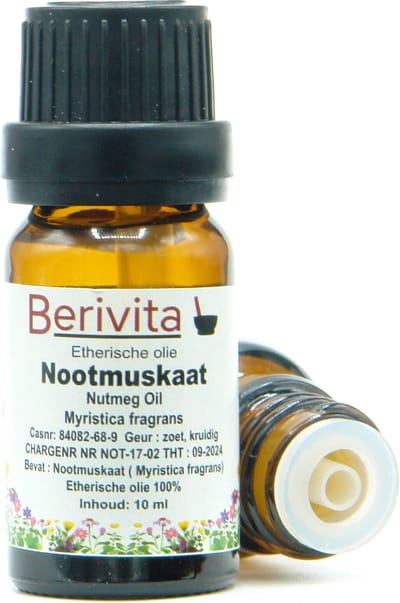 Nootmuskaat Olie 10ml - Pure Etherische Nootmuskaatolie - Nutmeg Oil