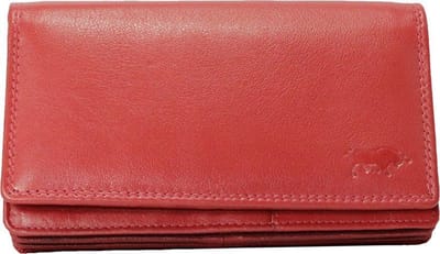 Dames Portemonnee Rood Leer RFID ( Anti-Skim)  - Ideale Dames Portemonnee Rood