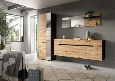 Hangende garderobekast - Moderne opbergoplossing voor hal en entree - 176 cm breed