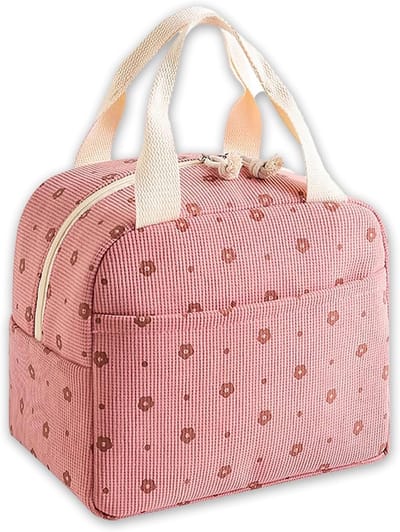 Koeltassen - Lunchtas - Handvat Riem - Koeltas - Lunch Bag - Geïsoleerde Koeltas - Picknicktas - 25.5*21*17cm - Geschikt voor werk, kantoor, reizen en picknicks（Roze）