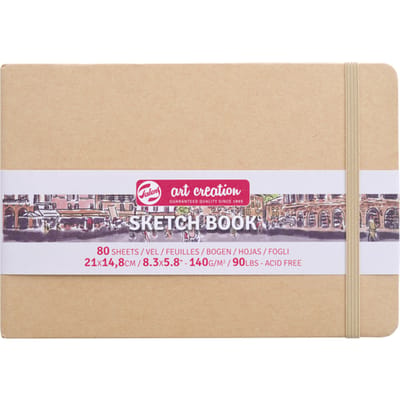 Schetsboek Talens Art Creation 80 witte vellen 140gr 210x150mm kraft