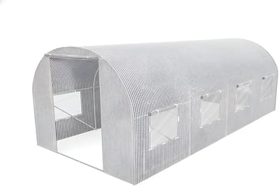 Awtools Tuinkas - Professionele Constructie - 3x4,5x2m - Roldeuren - 8 Ramen met Muggengaas