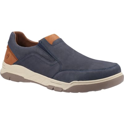 Hush Puppies Leren herenschoenen Fletcher (Marine/Tan)