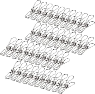 Kledingspelden Set - Waslijn Clips - Kleding Droge - Roestvrij Staal - 40 Stuks - Zilver