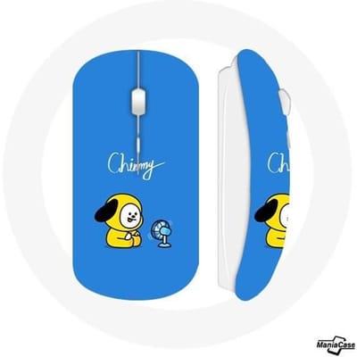 Bangtan BTS BT21 Chimmy Jimin draadloze muis blauwe achtergrond