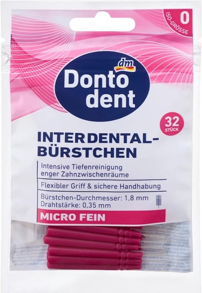 Interdentale Borstels - Tandenstokers - Mondhygiëne - ISO 0 Maat - 32 Stuks