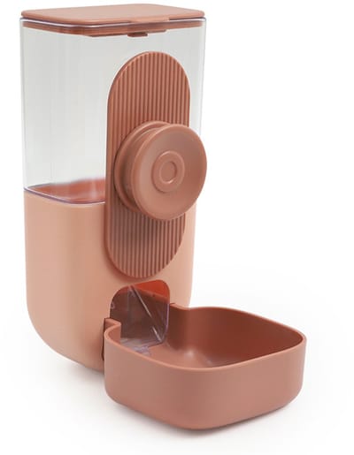 longziming -Automatische Konijnenvoer Dispenser – Hangende Zwaartekracht Voederautomaat voor Kooi, Grote 850ml Voedselcontainer voor Kleine Huisdieren, Ideaal voor Cavia’s, Konijnen en Katten – Roze