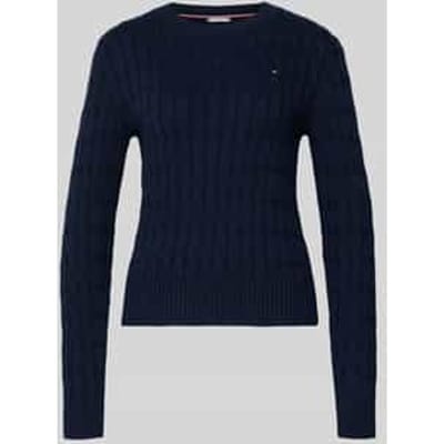 Slim fit gebreide pullover van puur katoen