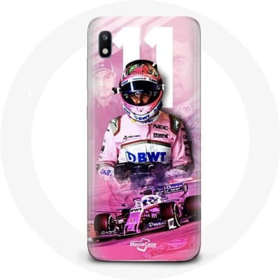 Hoesje voor Samsung Galaxy A10 Formule 1 Sergio Pérez F1 Driver Roze roze