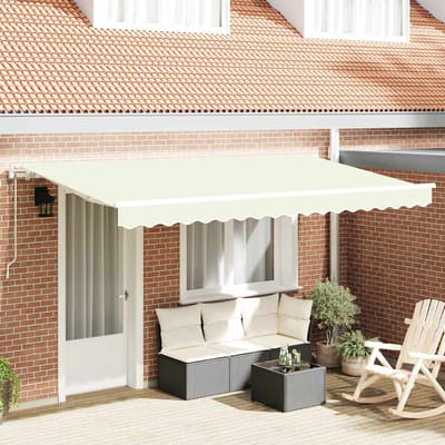vidaXL - Uitschuifbare - luifel - Crème - 350 - x - 200 - cm - Stof