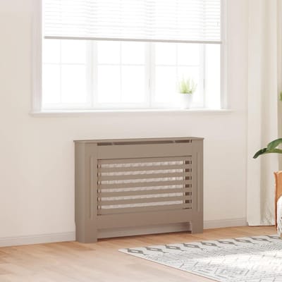 Radiatorbekleding - Verwarmingsombouw - Woonkamer Decoratie - Stijlvol Lamellen Design - 112 cm - Wit