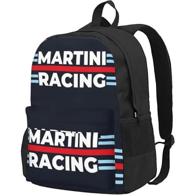 Martini Racing Team Rugzakken Schooltassen Cartoon Rugzak Laptop Rugzak Schoudertas black