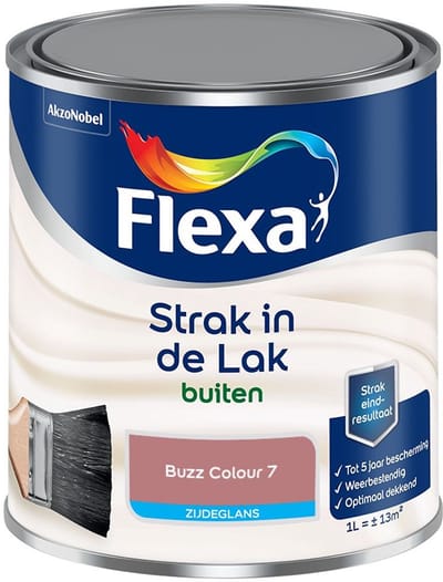 Flexa - Strak In De Lak Buitenlak Zijdeglans - Buzz Colour 7 - Mengverf - 1 L