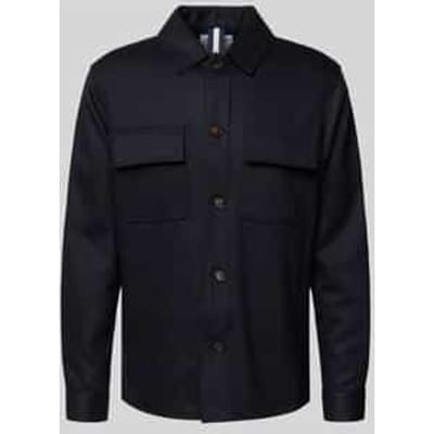 Relaxed fit overhemdjack met wol