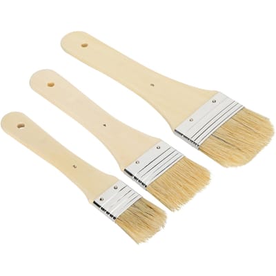 3 Stuks Verfkwast Lange Steel Verbreden Bord Borstels Acryl Olieverf Kleurpotlood Benodigdheden beige
