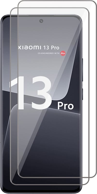 Screenprotector geschikt voor Xiaomi 13 Pro - 2x Gehard Glas Screen Protector FullGuard