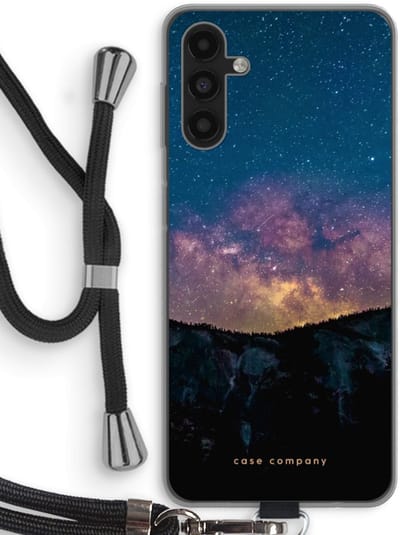 Case Company® - Hoesje met koord geschikt voor Samsung Galaxy A13 5G hoesje met Koord - Travel to space - Telefoonhoesje met Zwart Koord - Bescherming aan alle Kanten en Over de Schermrand