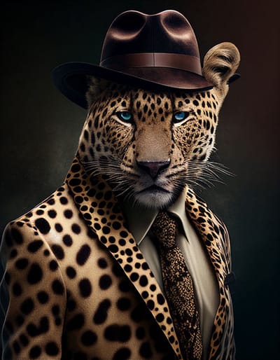 AI - Woondecoratie - Poster - Dieren - Tijger - Pak - 25 - 60 x 80 cm