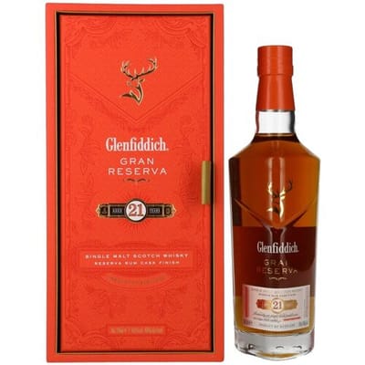 Glenfiddich 21 Years Old GRAN RESERVA Rum Cask Finish 43,2% Vol. 0,7l in geschenkverpakking