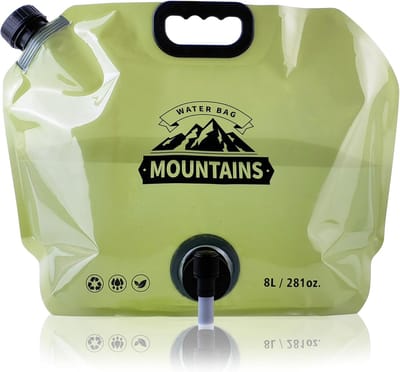 Drinkzak voor kamperen 8 liter opvouwbare draagbare drinkzak met kraan herbruikbaar voor wateropslag nooddrinkzak voor buitenactiviteiten en wandelen