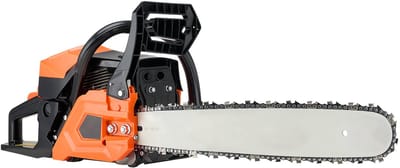 62cc Benzinekettingzaag, 508 Mm Kettingzaag Met 3,6 Pk, Ergonomische Handgreep, Twee Tanks & Veiligheidsfunctie, Max. 11800 Tpm, Ideaal Voor Houtbewerking, Snoeien & Opruimen