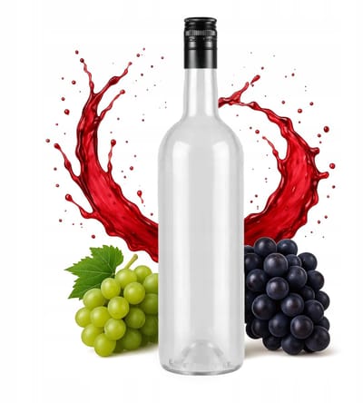 Glazen Wijnfles 750ml Transparant met Schroefdop voor Huisgemaakte Dranken
