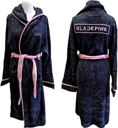 Blackpink - Logo Badjas - S/M - Zwart