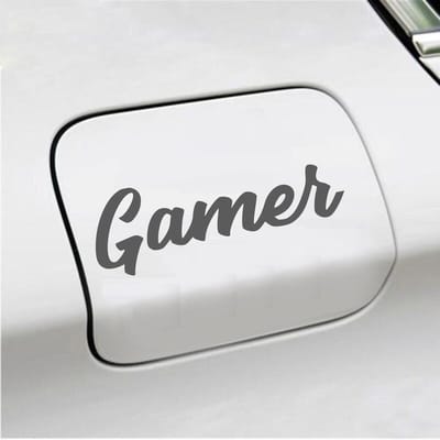 Bumpersticker - Gamer - 6 X 18 - Antraciet