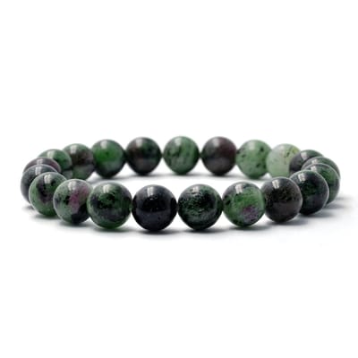 Bixorp Gems Zoisiet Edelstenen Armband - Gepolijste Edelsteen Kralenarmband