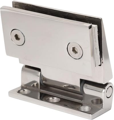 SnelShoppen - Glass Shower Door Hinges, Sloped Single Side Hinge RVS Badkamer Glasdeur Hinge Douchedeuren Hardware Vervangingsonderdeel voor Thuis Gla